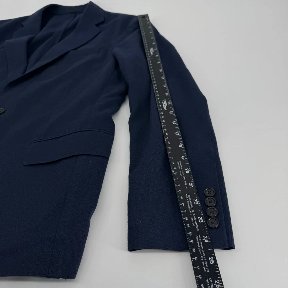 J.Crew Ludlow Slim Suit Jacket 38S Navy Blue Moon British Wool Blazer